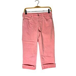 NYDJ Marilyn Crop Pink Lift Tuck Technology Stretch Denim Jeans Size 6